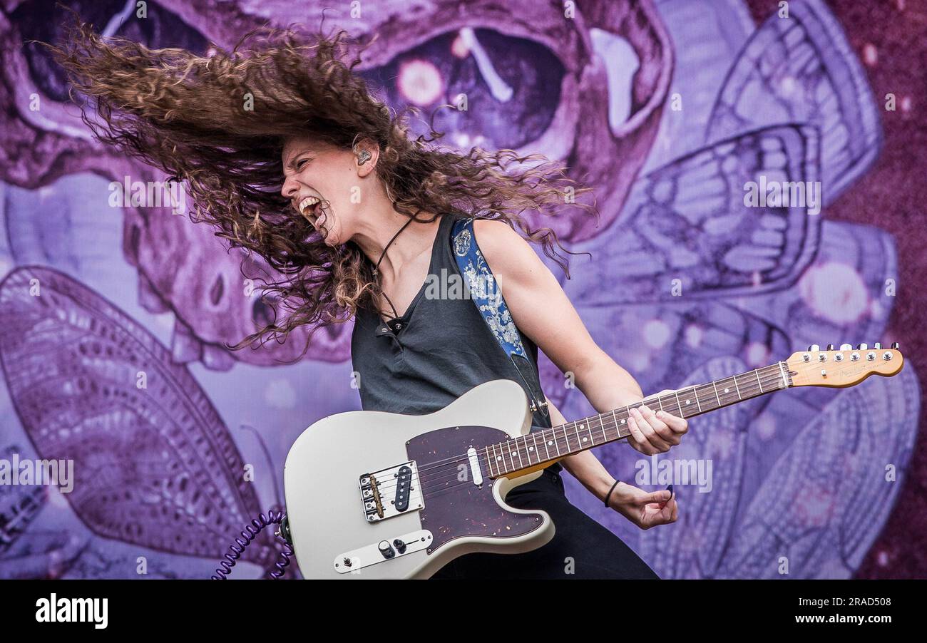 Gina Gleeson of Baroness performing live Stock Photo