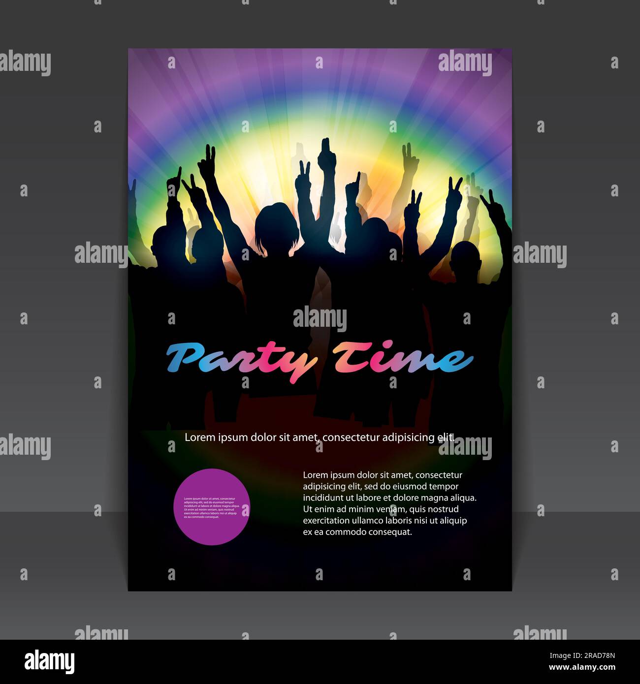 Flyer or Cover Design - Party Time Stock Vector