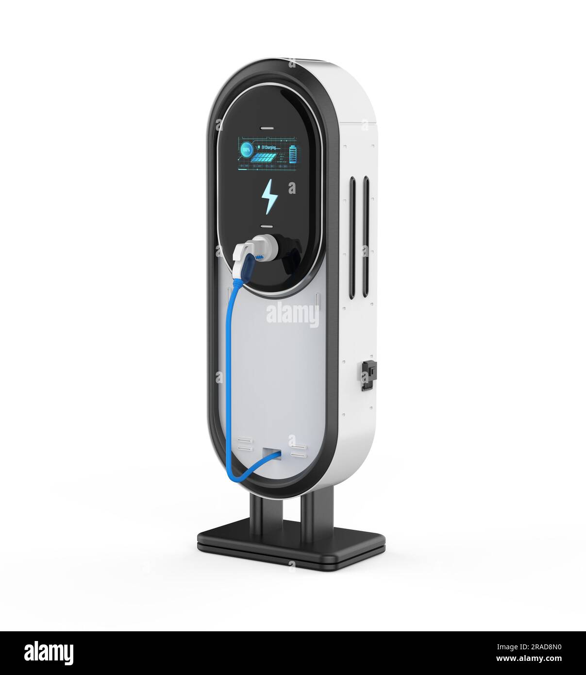 3d rendering EV charging stations or electric vehicle recharging ...