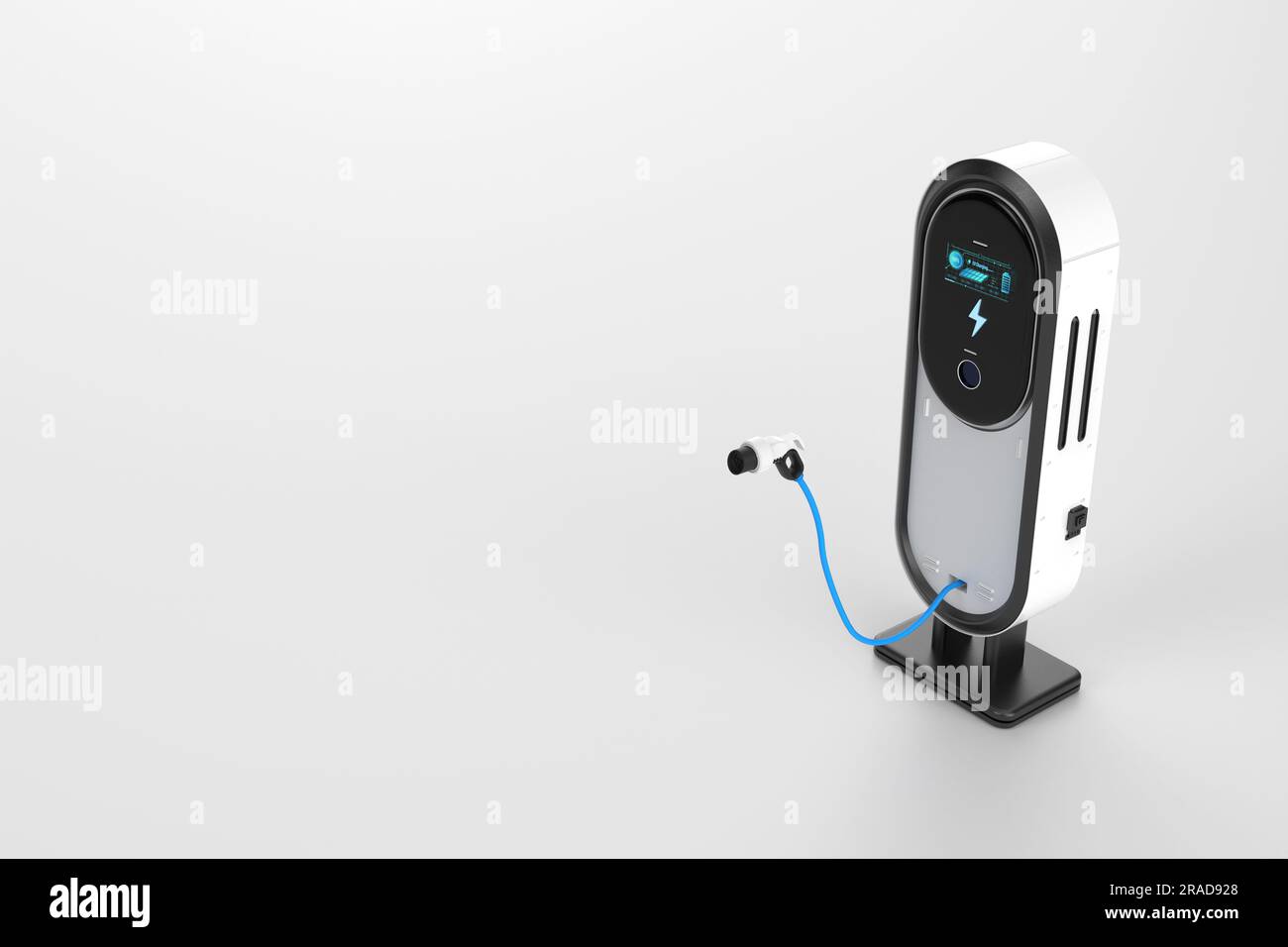 3d rendering EV charging stations or electric vehicle recharging ...