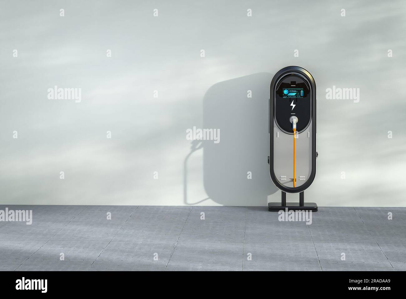 3d rendering EV charging stations or electric vehicle recharging ...