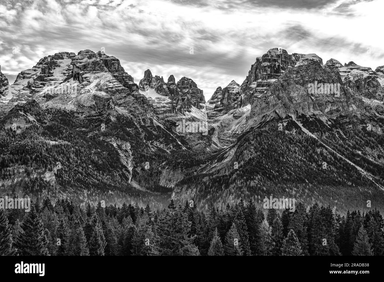 Dolomite vacations Black and White Stock Photos & Images - Alamy