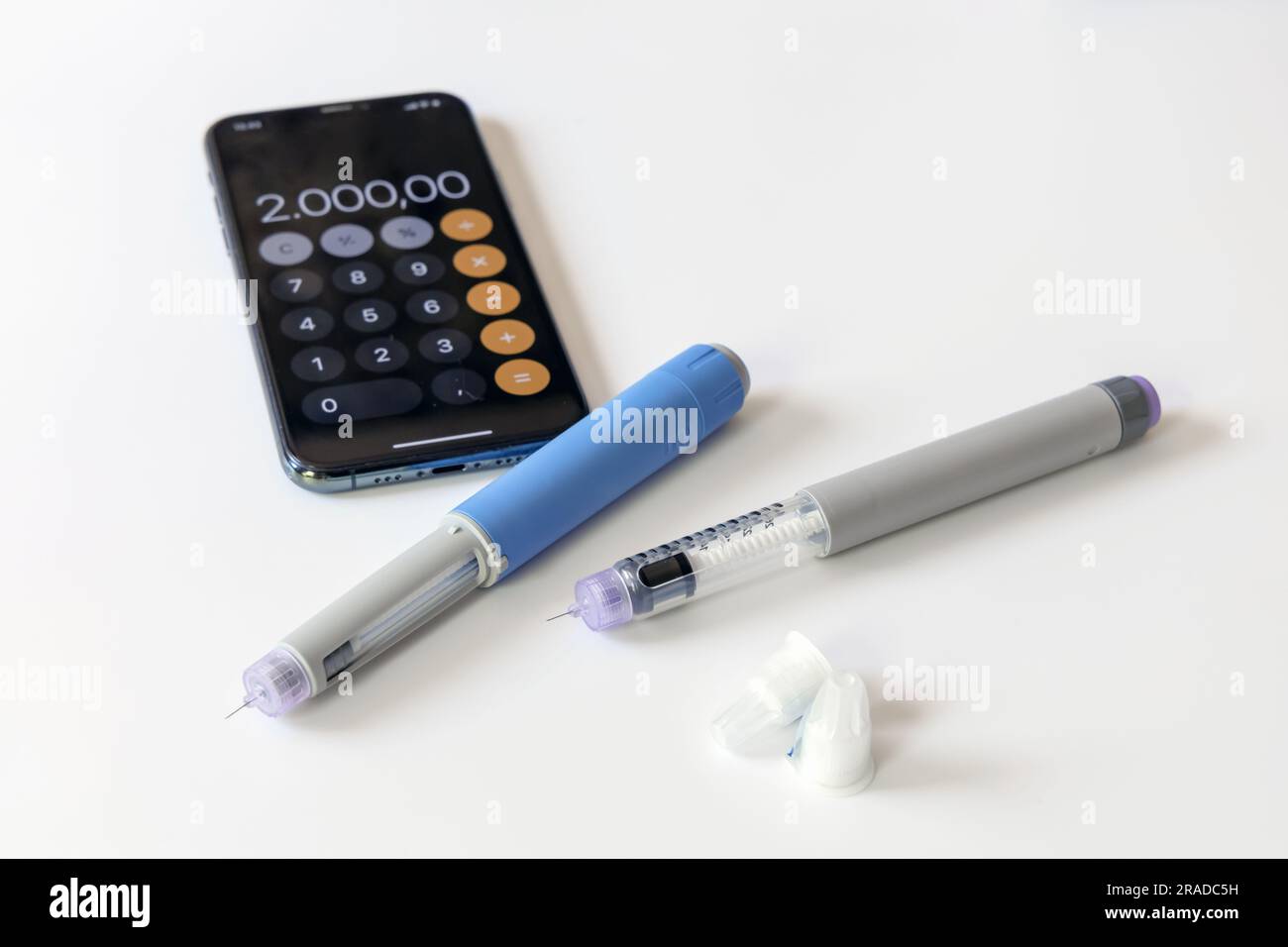 Ozempic Insulin injection pen or insulin cartridge pen for diabetics. Medical equipment for