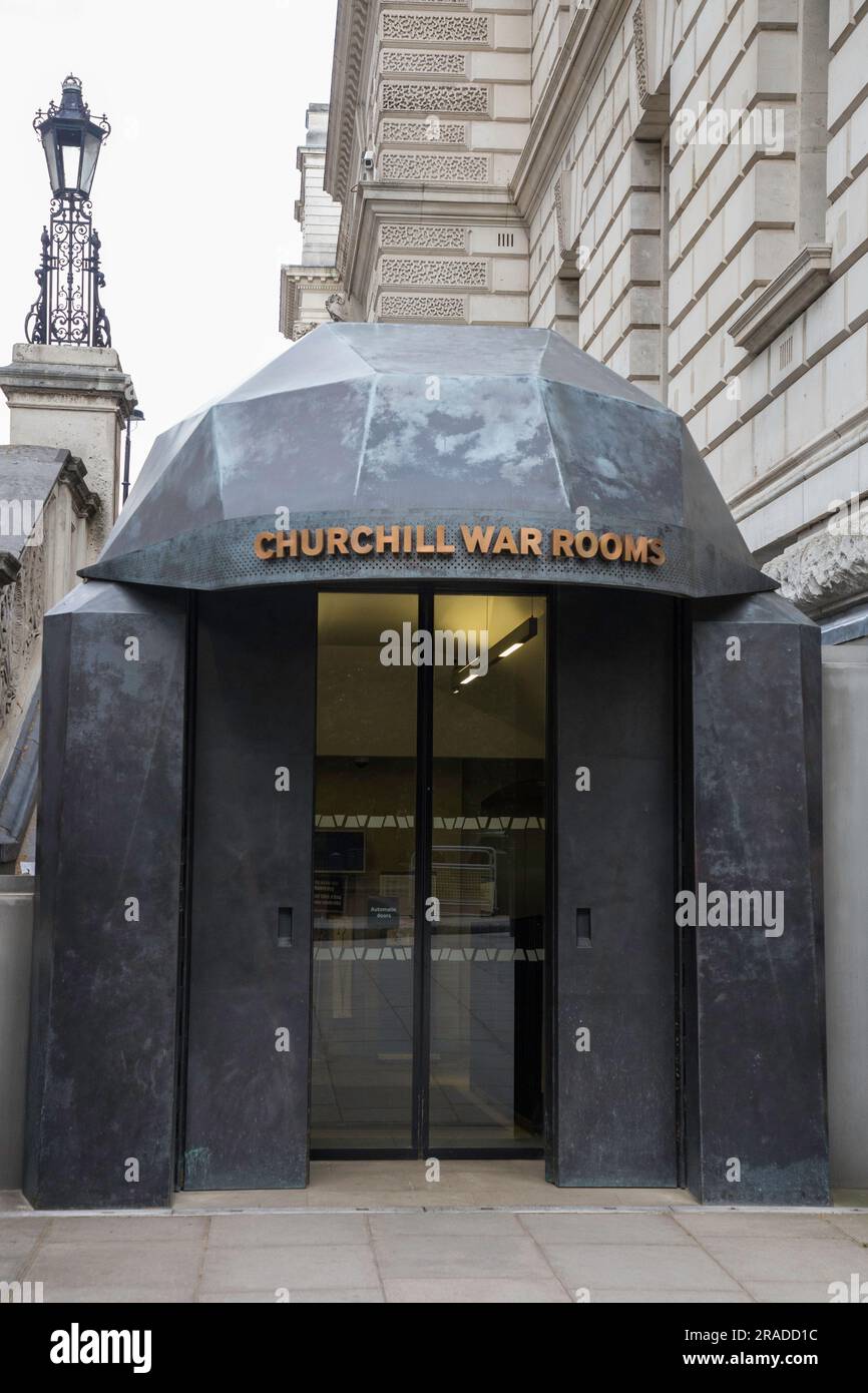 Churchill War Rooms entrance London Stock Photo