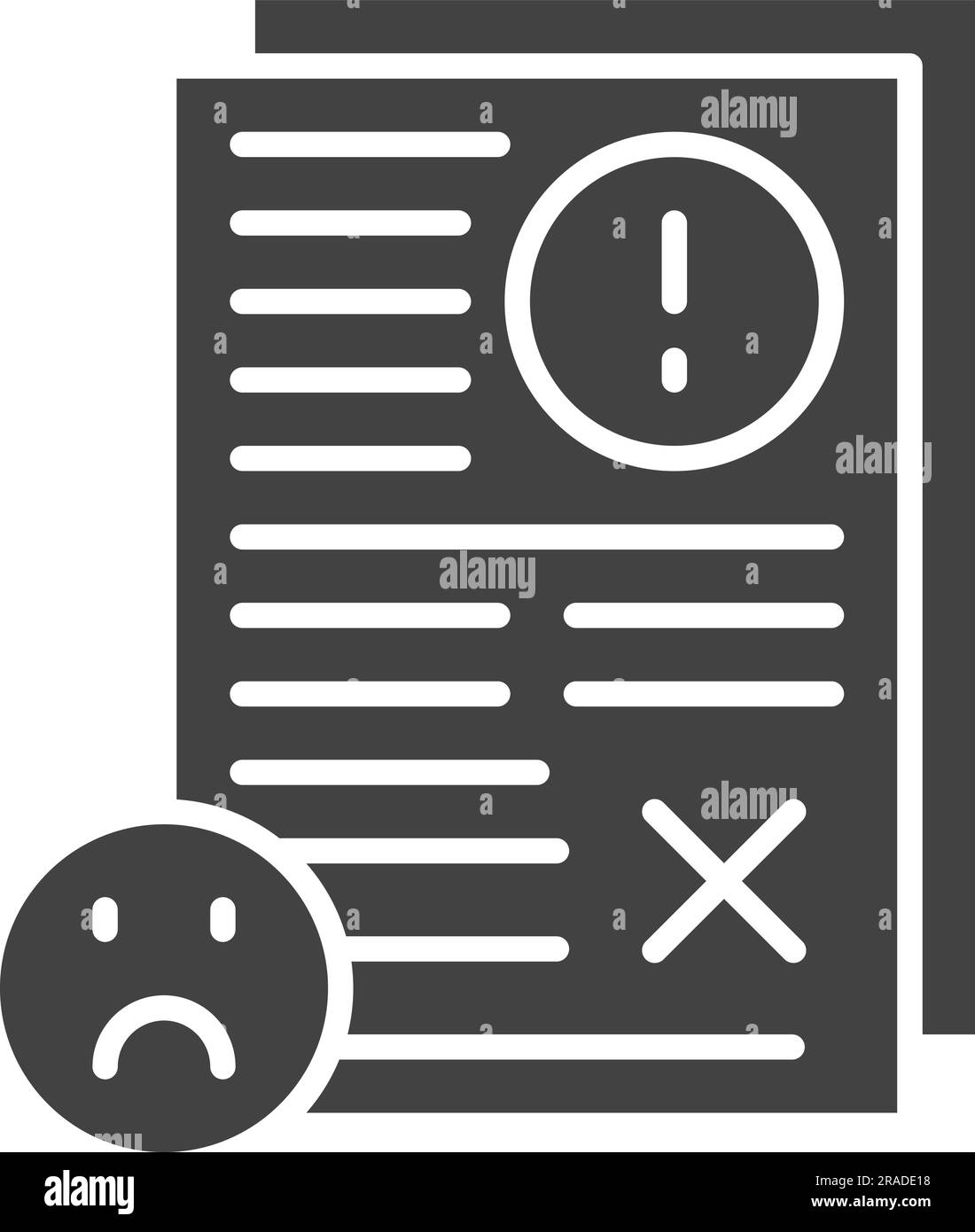 Bad Feedback Icon image. Suitable for mobile application. Stock Vector