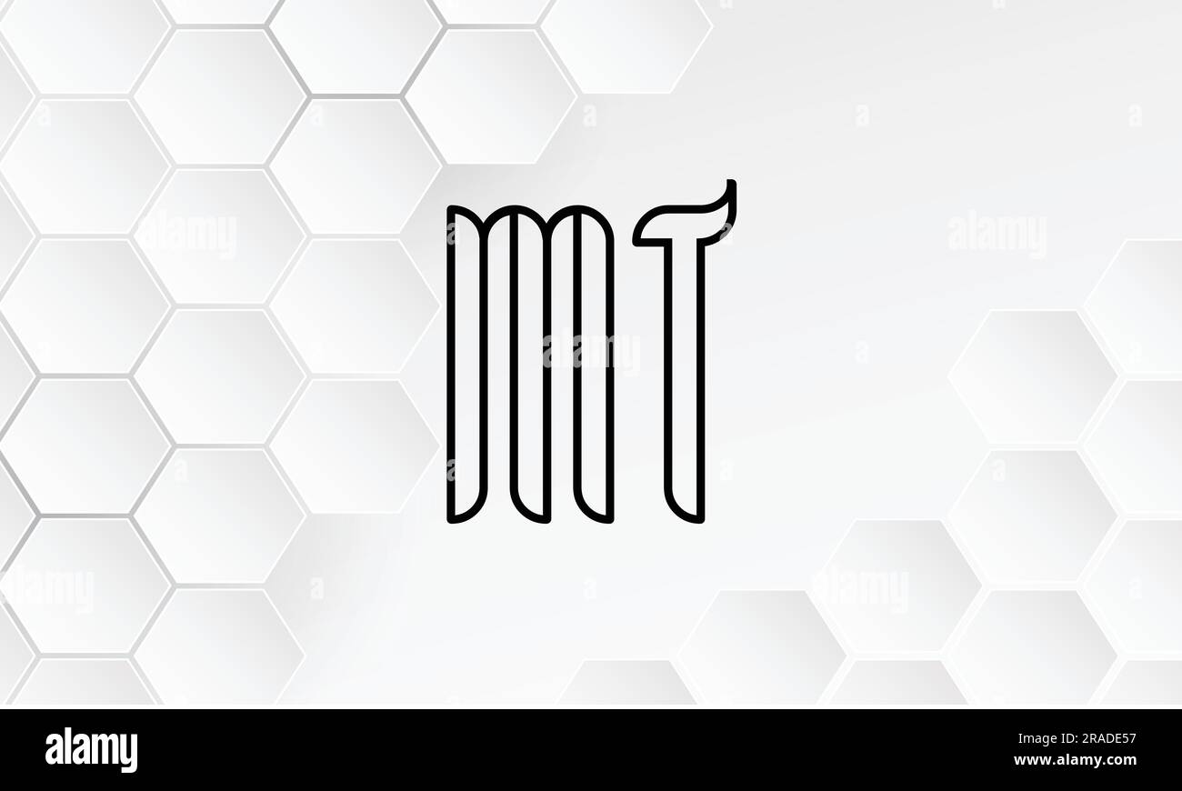M T, T M, Abstract Letters Logo Monogram Stock Vector