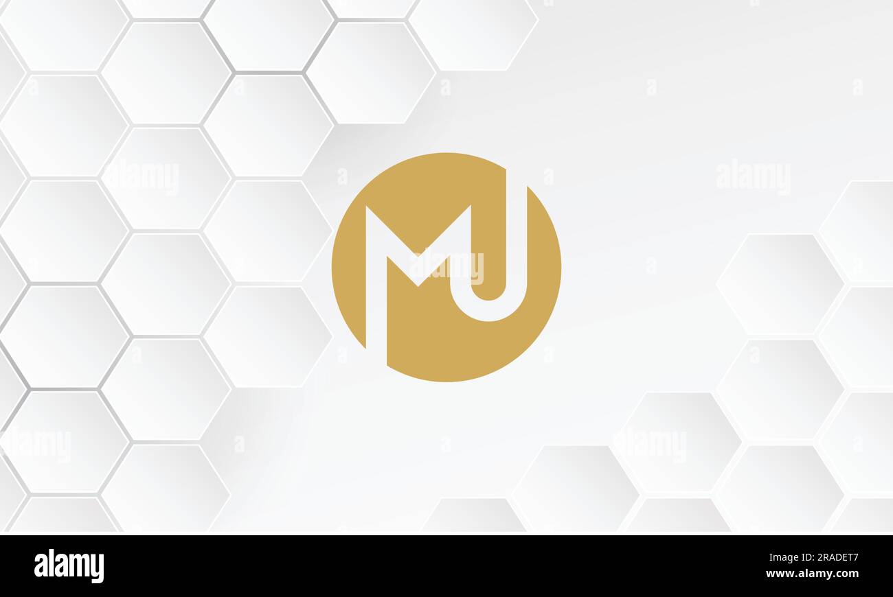 MU, UM, Abstract Letters Logo Monogram Stock Vector