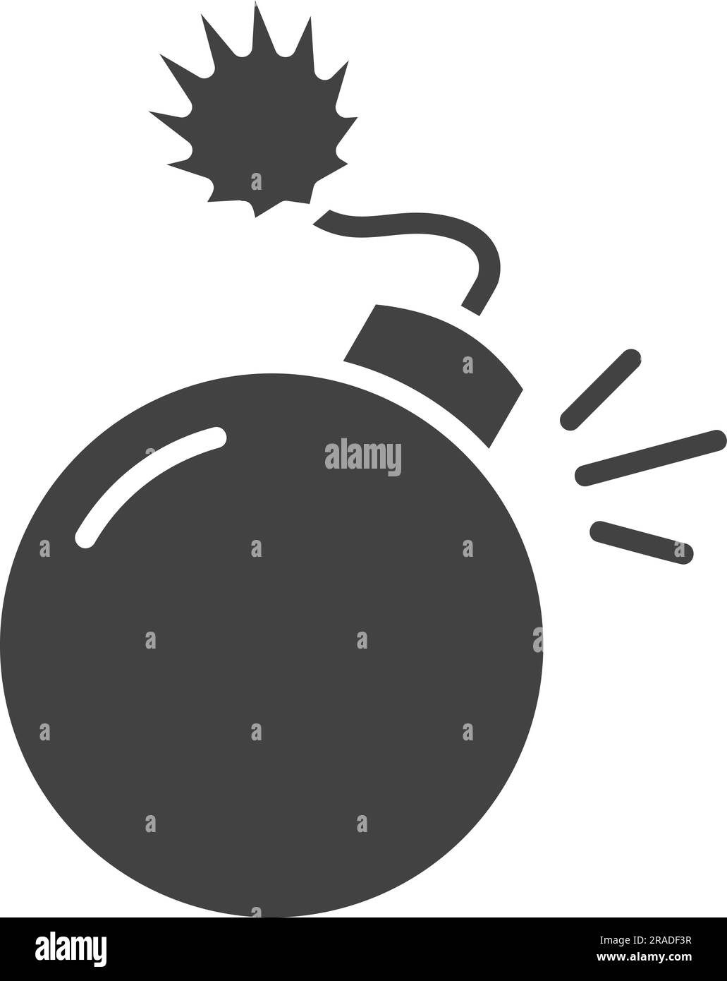 Bomb Icon image. Suitable for mobile application. Stock Vector