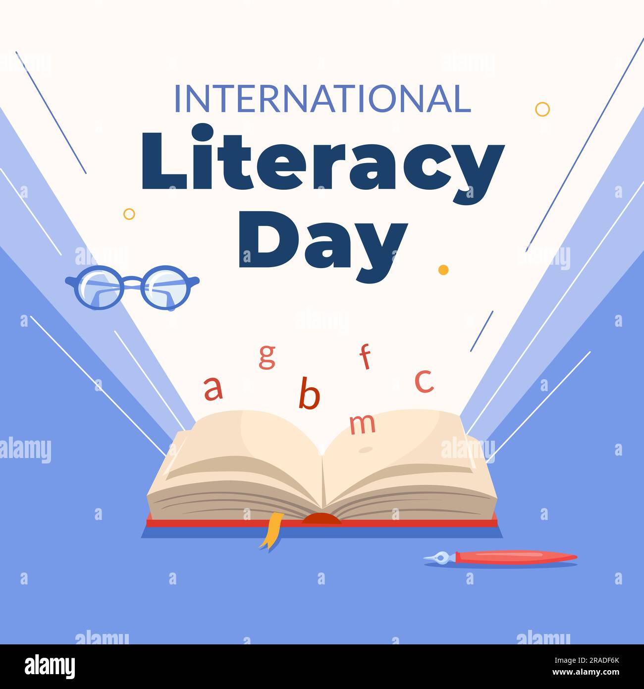 Literacy day poster. World international literature national education ...