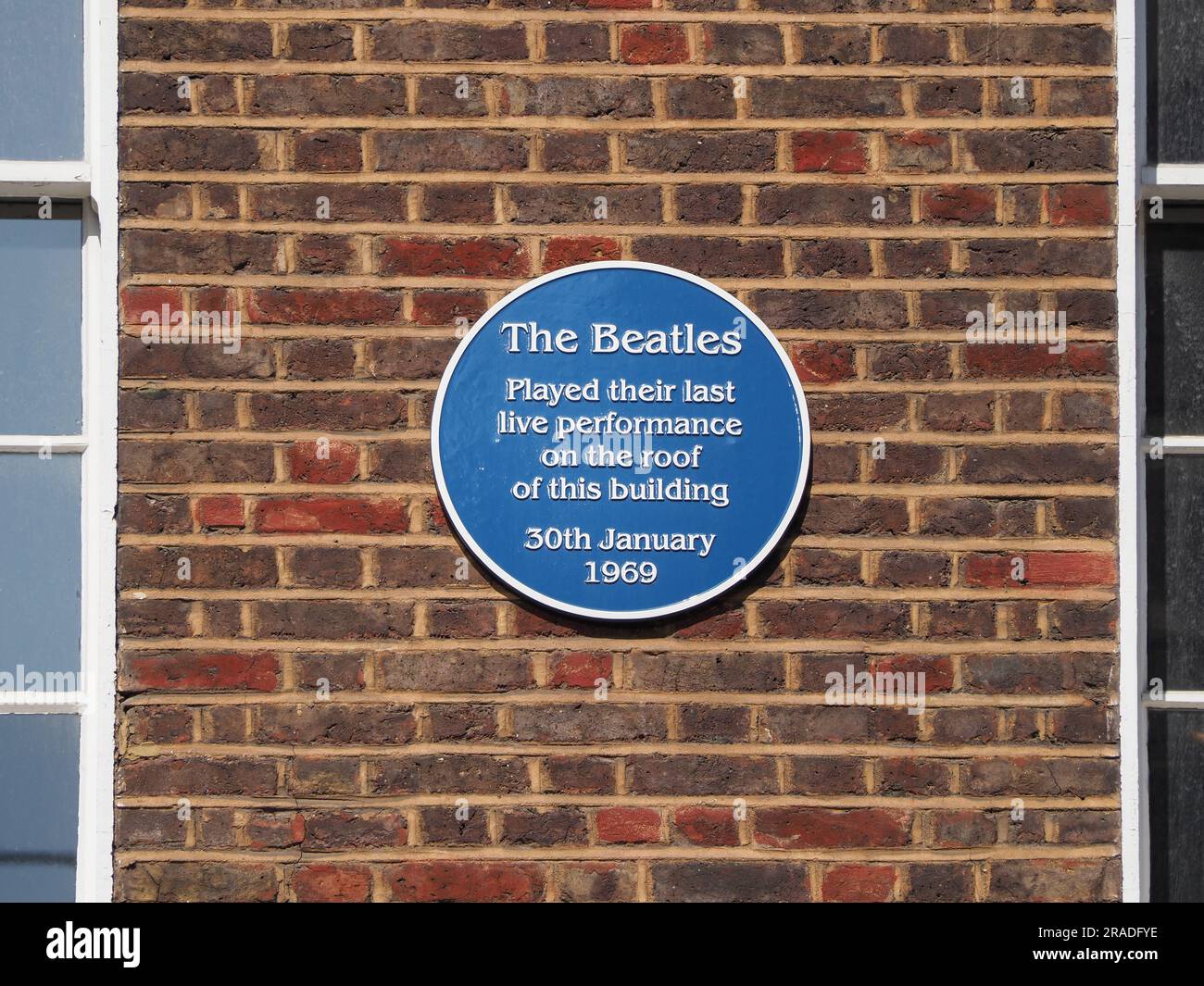 LONDON, UK - JUNE 07, 2023: Savile Row where the Beatles played their last performance on the roof Stock Photo