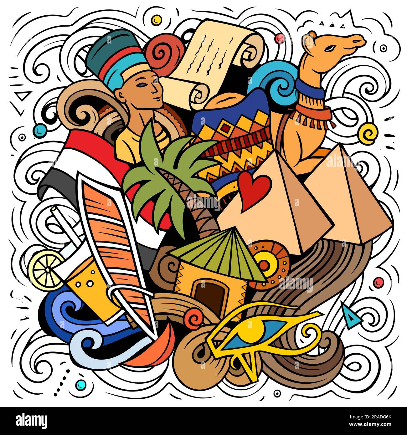Egypt cartoon doodle funny illustration Stock Vector Image & Art - Alamy