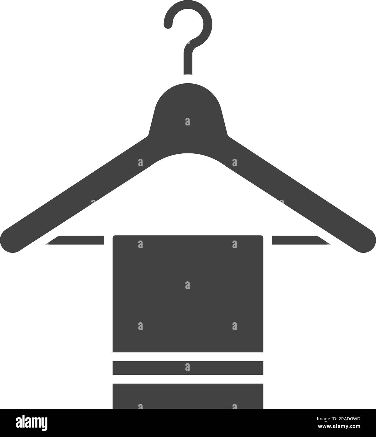 Cloth Hanger Icon Image. Stock Vector