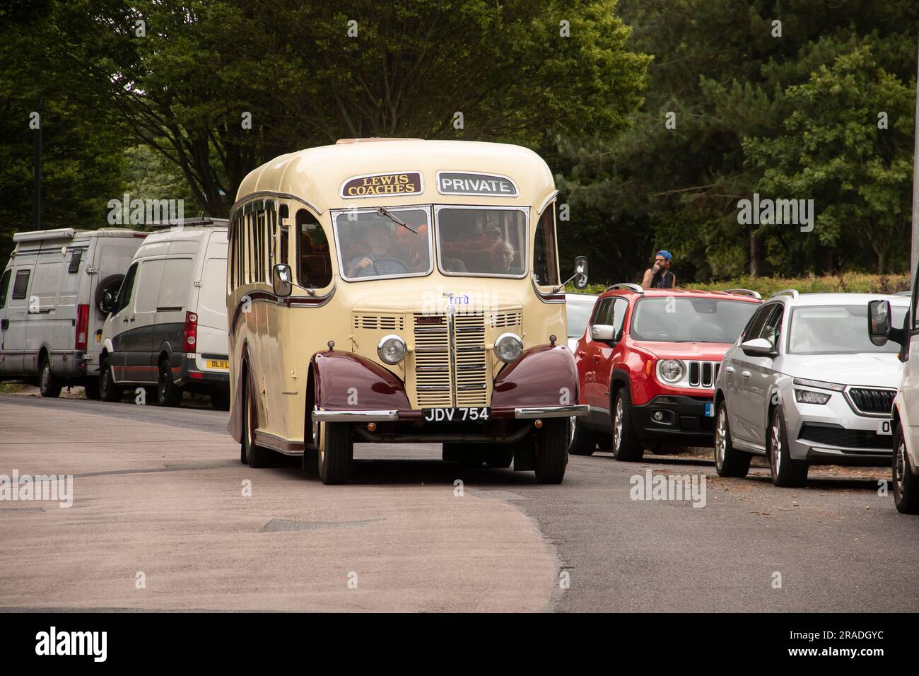 Bournemouth Bus Rally 2023, mostly vintage buses with a few models and modern ones. Based at Kings Park Stock Photo