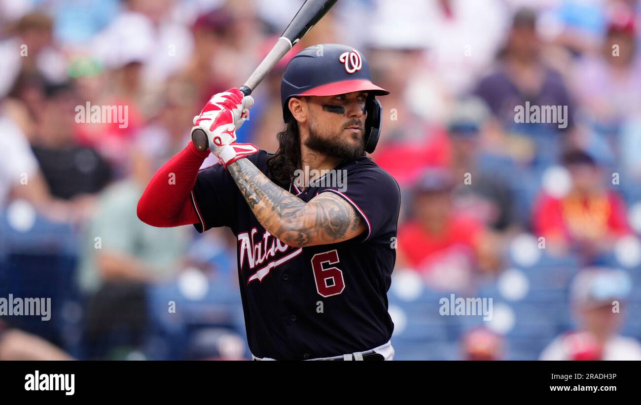 Washington Nationals' Michael Chavis in action during a baseball game  against the Arizona Diamondbacks, Thursday, June 22, 2023, in Washington.  (AP Photo/Nick Wass Stock Photo - Alamy