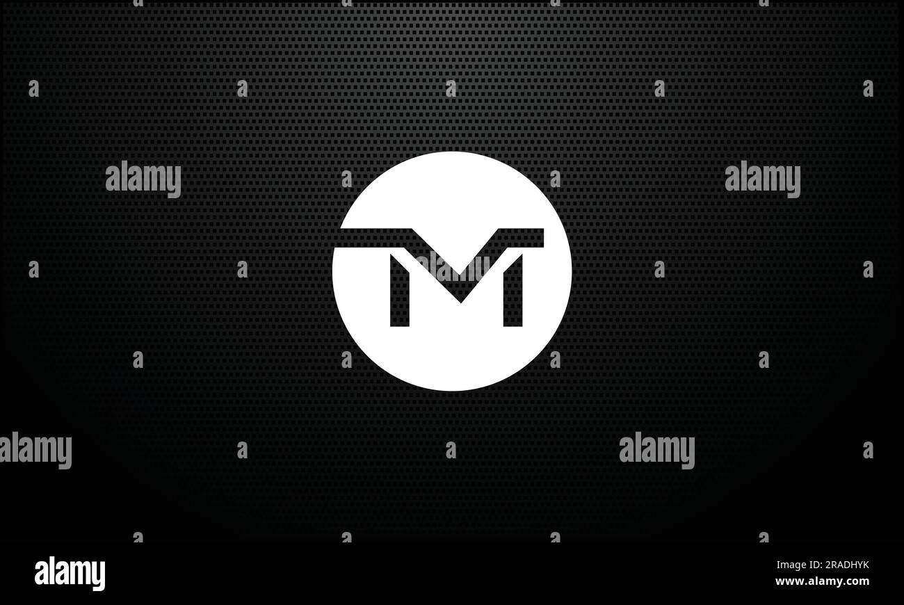 M V, VM, Abstract Letters Logo Monogram Stock Vector