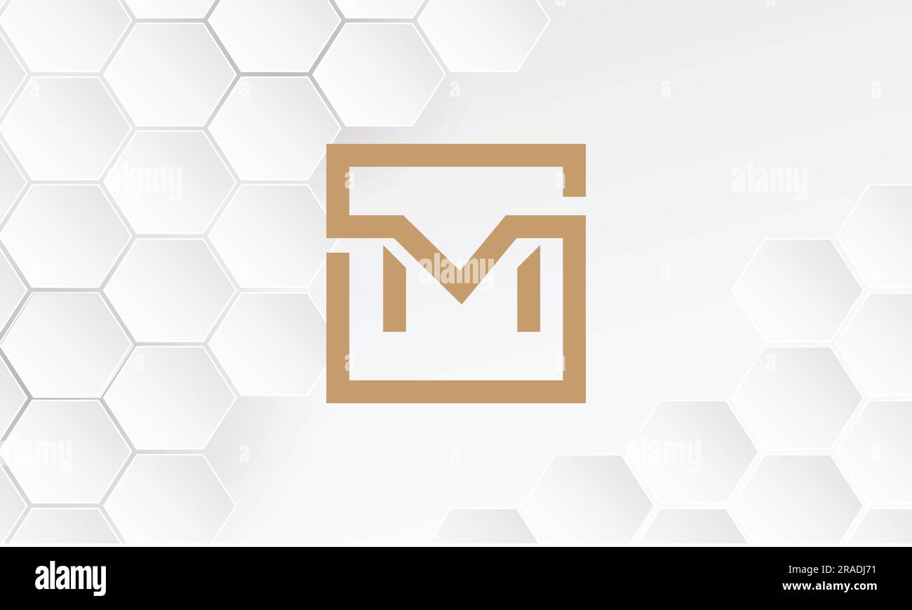 M V, VM, Abstract Letters Logo Monogram Stock Vector