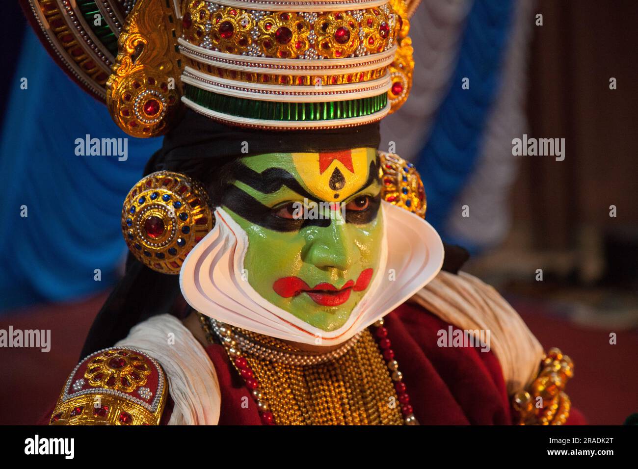 Kathakali artist green room Stock Photo Alamy