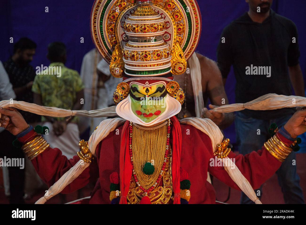 Kathakali artist green room Stock Photo Alamy