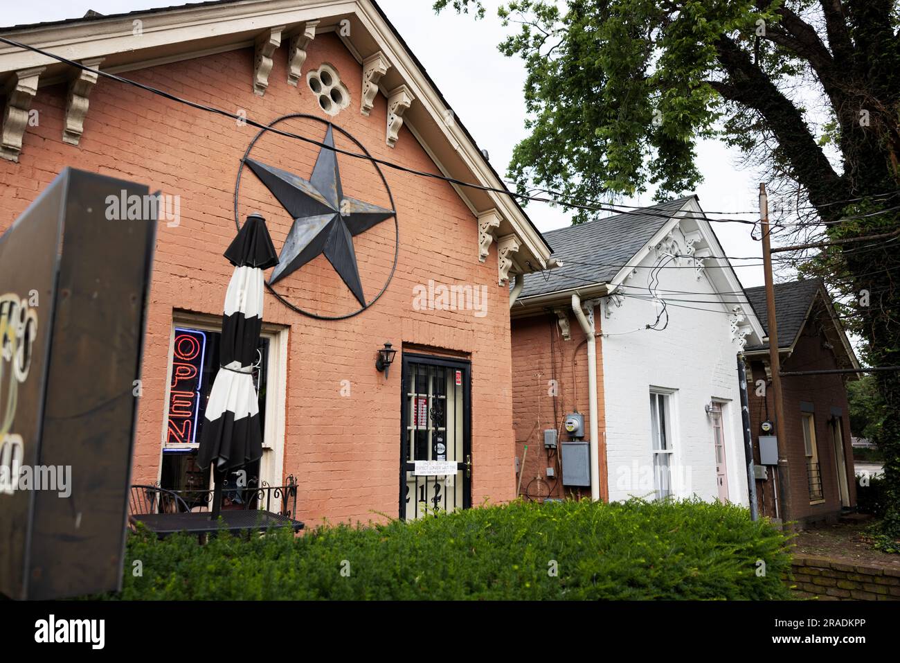 Small houses have been converted to businesses in the South Hill