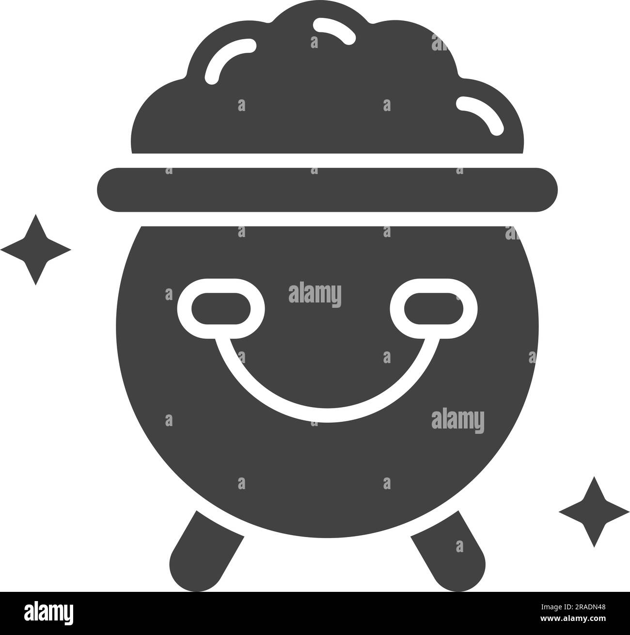 Gold Pot Icon image. Suitable for mobile application. Stock Vector