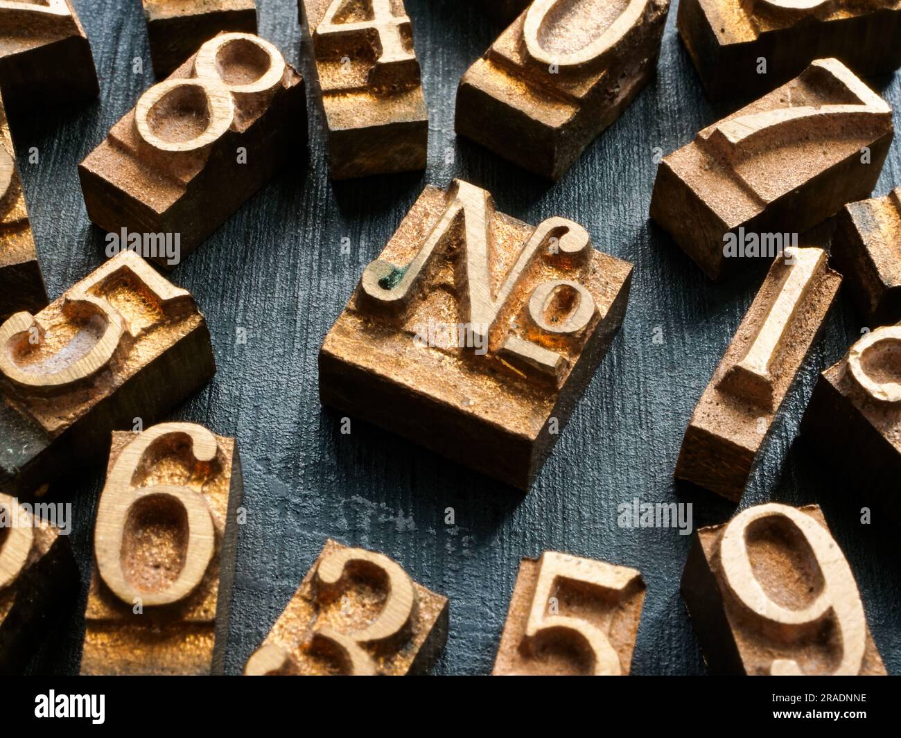 Numbers printing press as concept of lists or order stock photo alamy