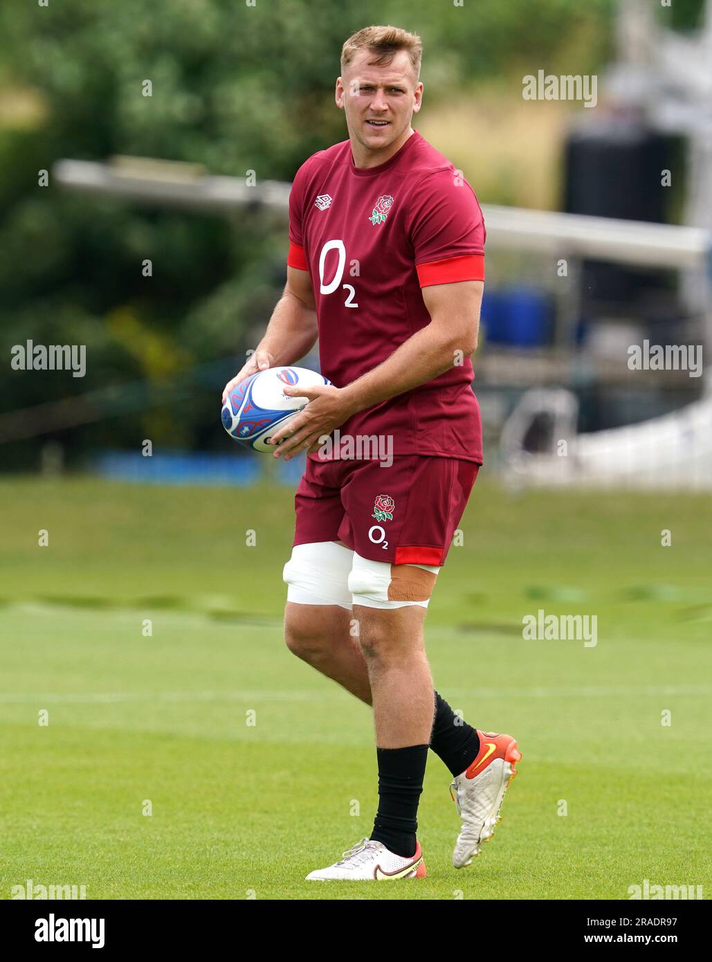 England's Alex Dombrandt during a training session at The Lensbury ...