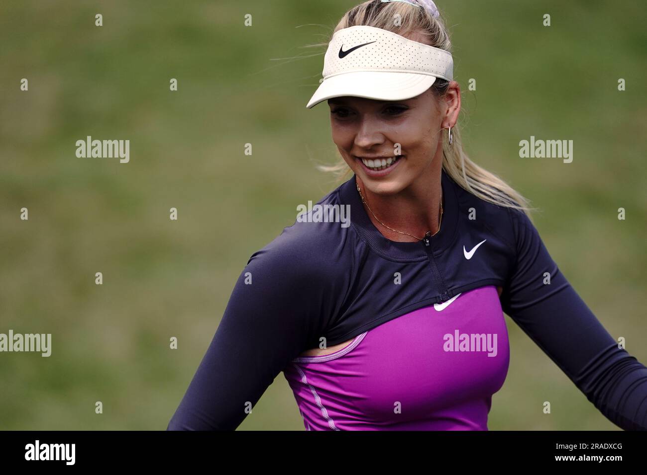 Katie Boulter on the practice courts on day one of the 2023 Wimbledon