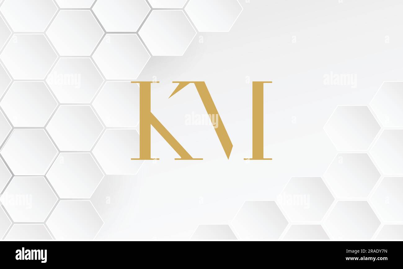 KM, MK, Abstract Letters Logo Monogram Stock Vector