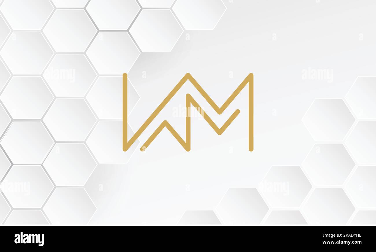 KM, MK, Abstract Letters Logo Monogram Stock Vector