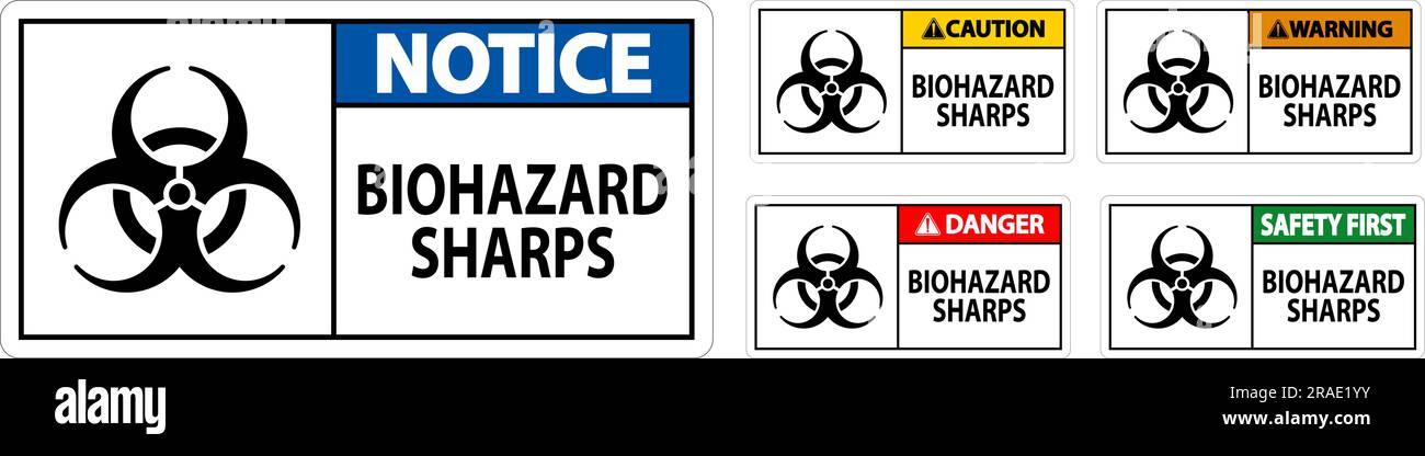 Biohazard Label, Biohazard Sharps Stock Vector Image & Art - Alamy