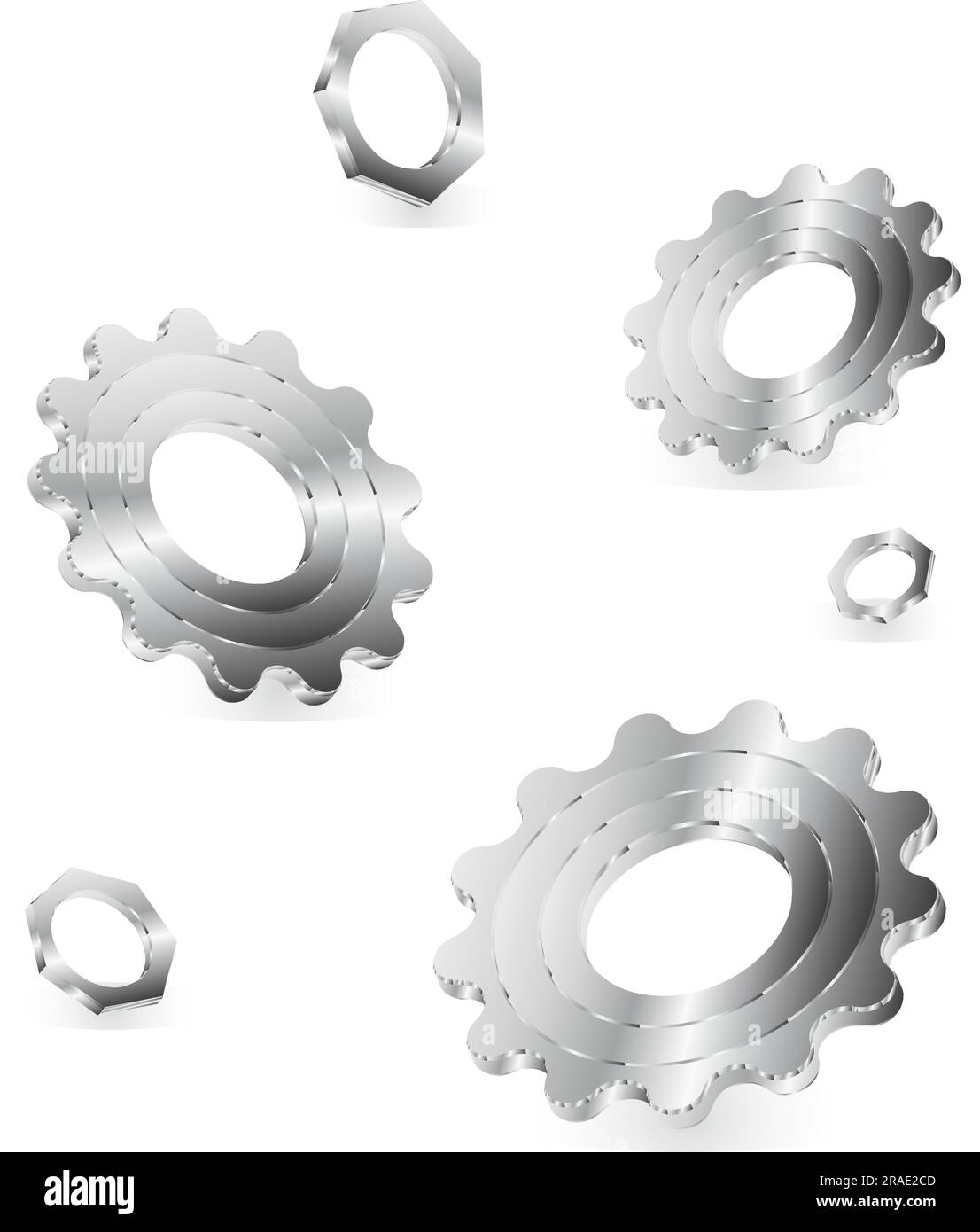 Bright technological background with gears and technological elements. With space for text Stock Vector