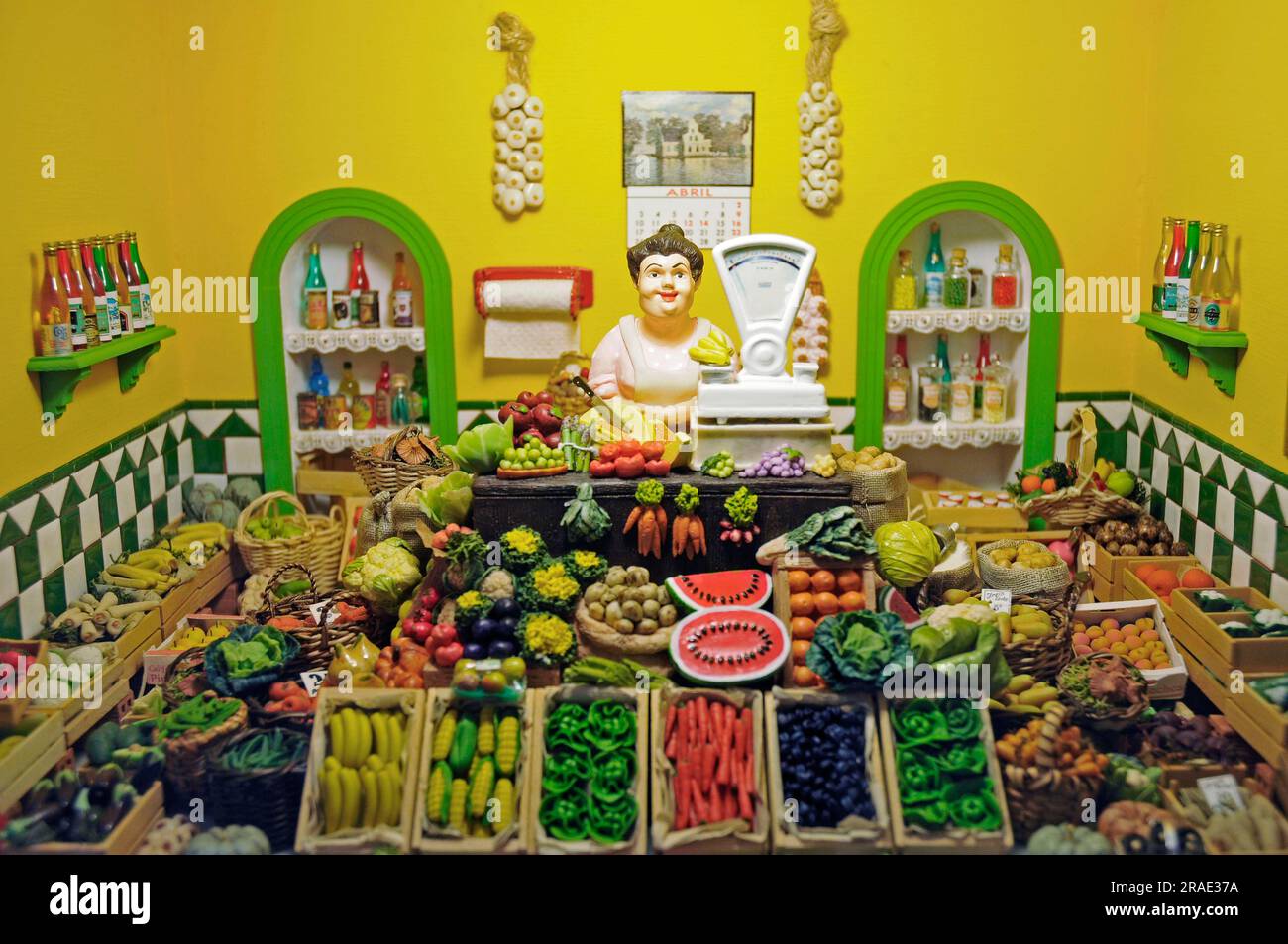 Doll's house with market stall, Doll's House Museum, Antonio Marco