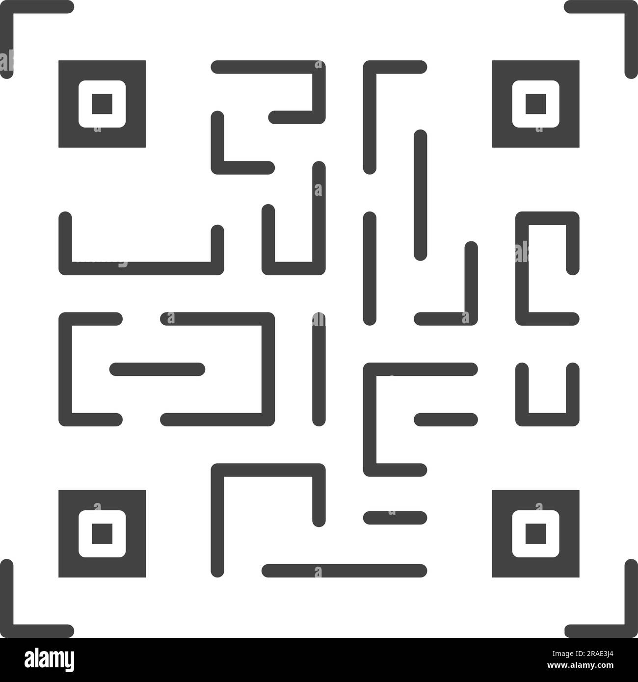 Qr Code Icon image. Suitable for mobile application. Stock Vector