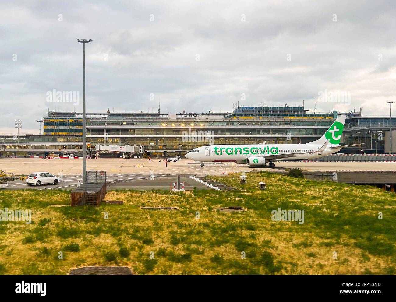 ParisOrly Airport, Low Cost Airline on Tarmac, "Transavia" airline