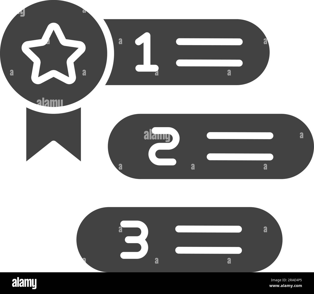 Ranking Icon image. Suitable for mobile application. Stock Vector