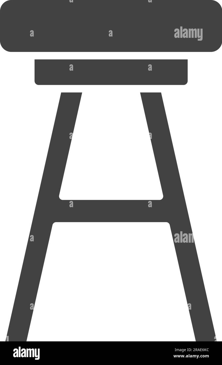 Stool Icon Image. Stock Vector