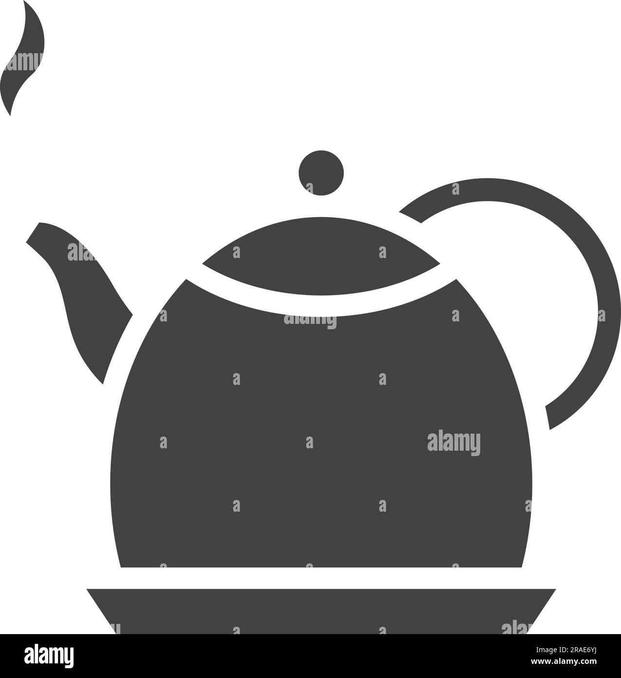 Tea kettle icon image Black and White Stock Photos & Images - Alamy