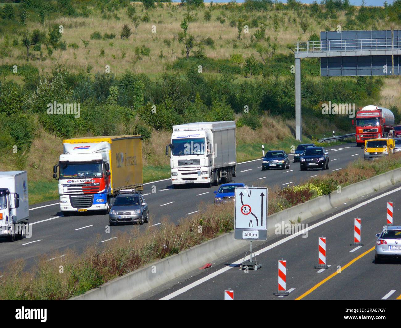 Motorway A 8 near Pforzheim, north, heavy traffic, diversion Stock Photo