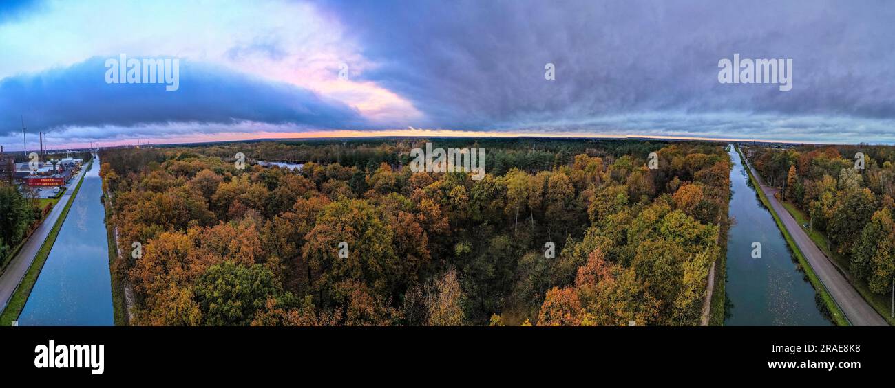 Immerse yourself in the vibrant tapestry of autumn as the camera ...
