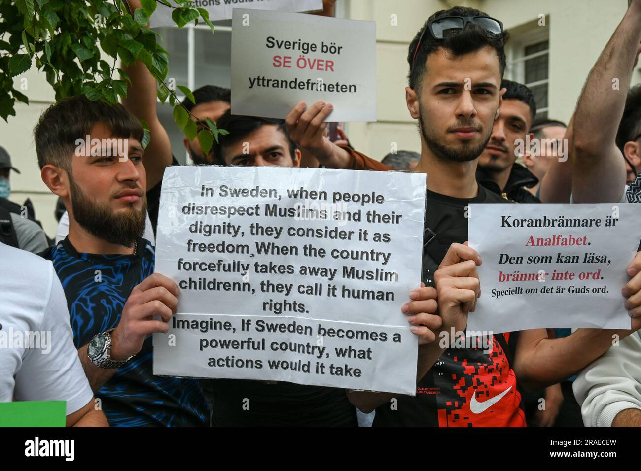 Muslims In Sweden Individual in sweden why the muslim still protesting hi-res stock ...