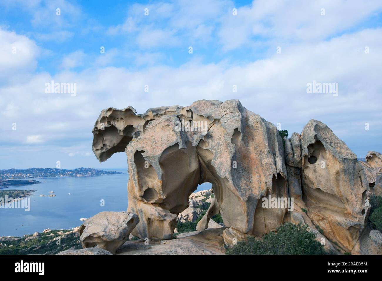 Granite rocks, Bear Cape, coast near Palau, Sardinia, Capo d'Orso, Italy Stock Photo