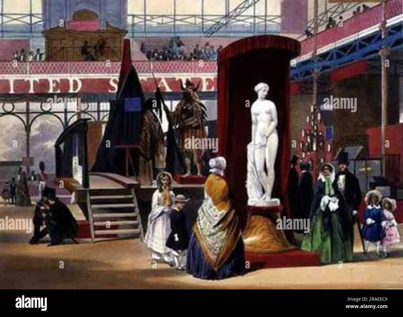 View in the East Nave, the Greek Greek Slave by Hiram Power (from