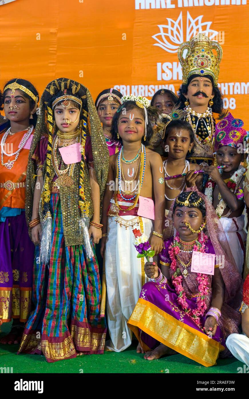 Children dressed up as lord Krishna in Janmashtami Krishna Jayanthi ...