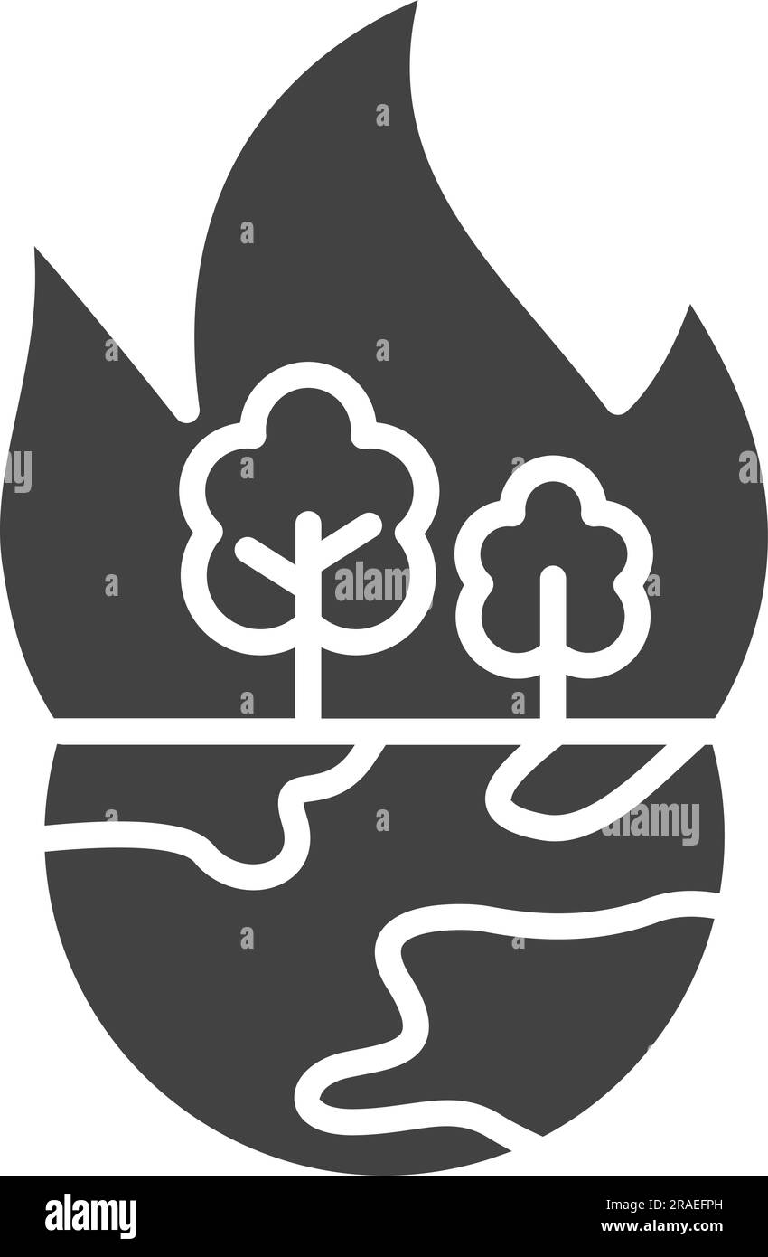 Habitat Destruction Icon Image. Stock Vector