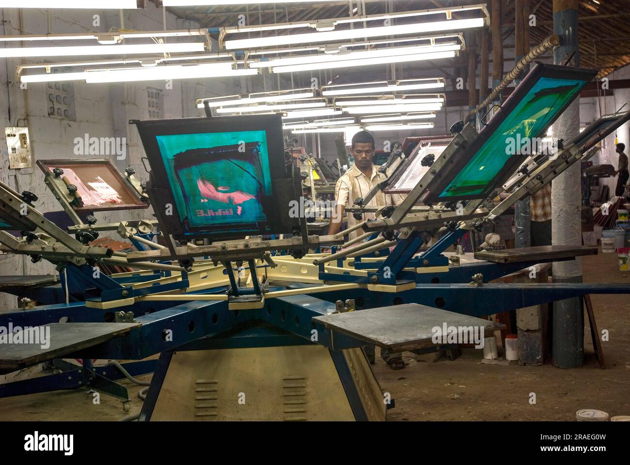 Manual fusing after printing in a garment industry, Tiruppur Tirupur