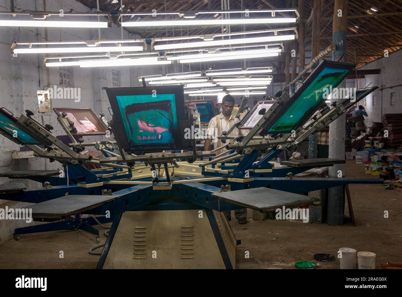 Manual fusing after printing in a garment industry, Tiruppur Tirupur