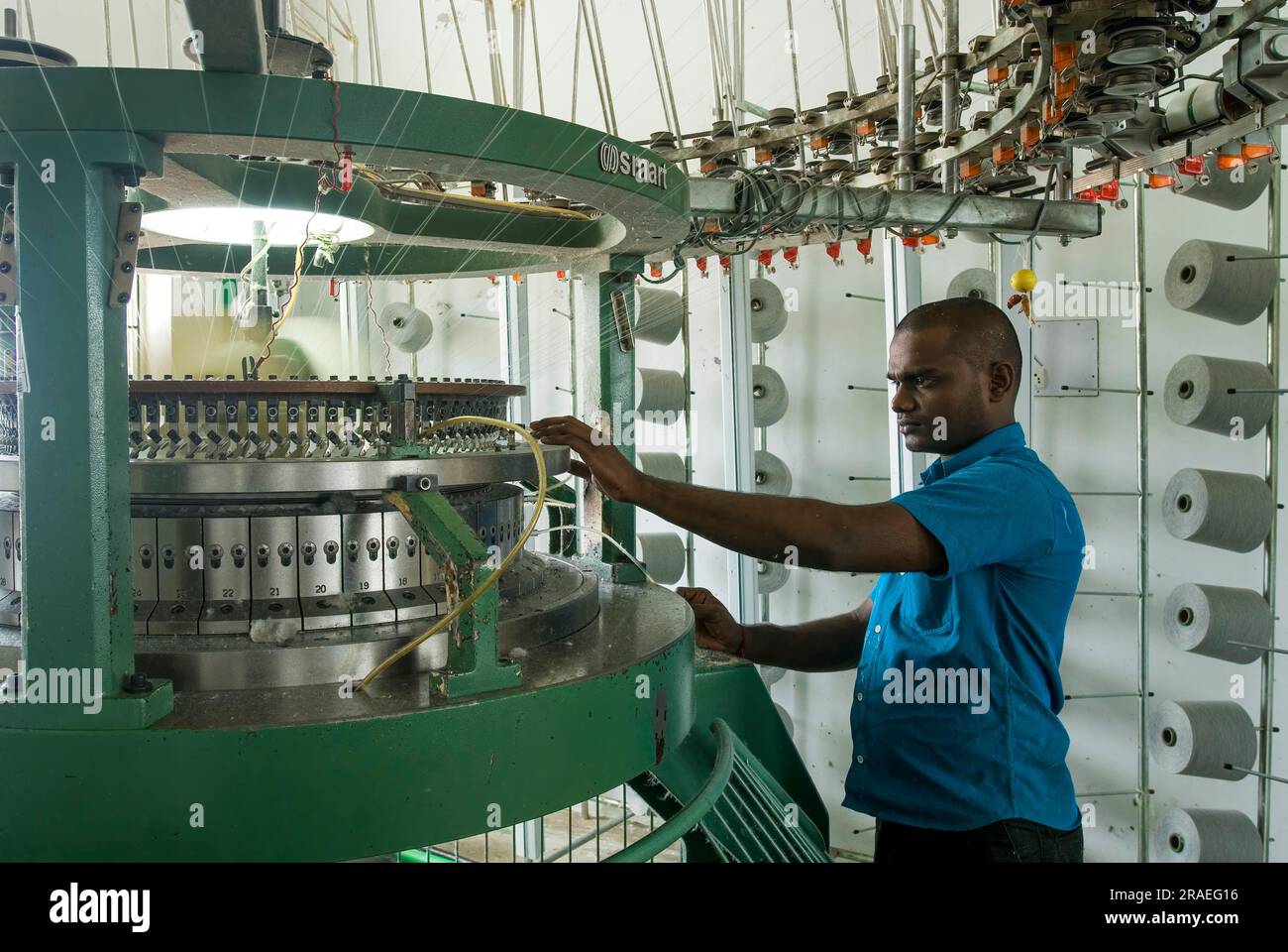 Knitting in a garment industry, Tiruppur Tirupur, Tamil Nadu, South
