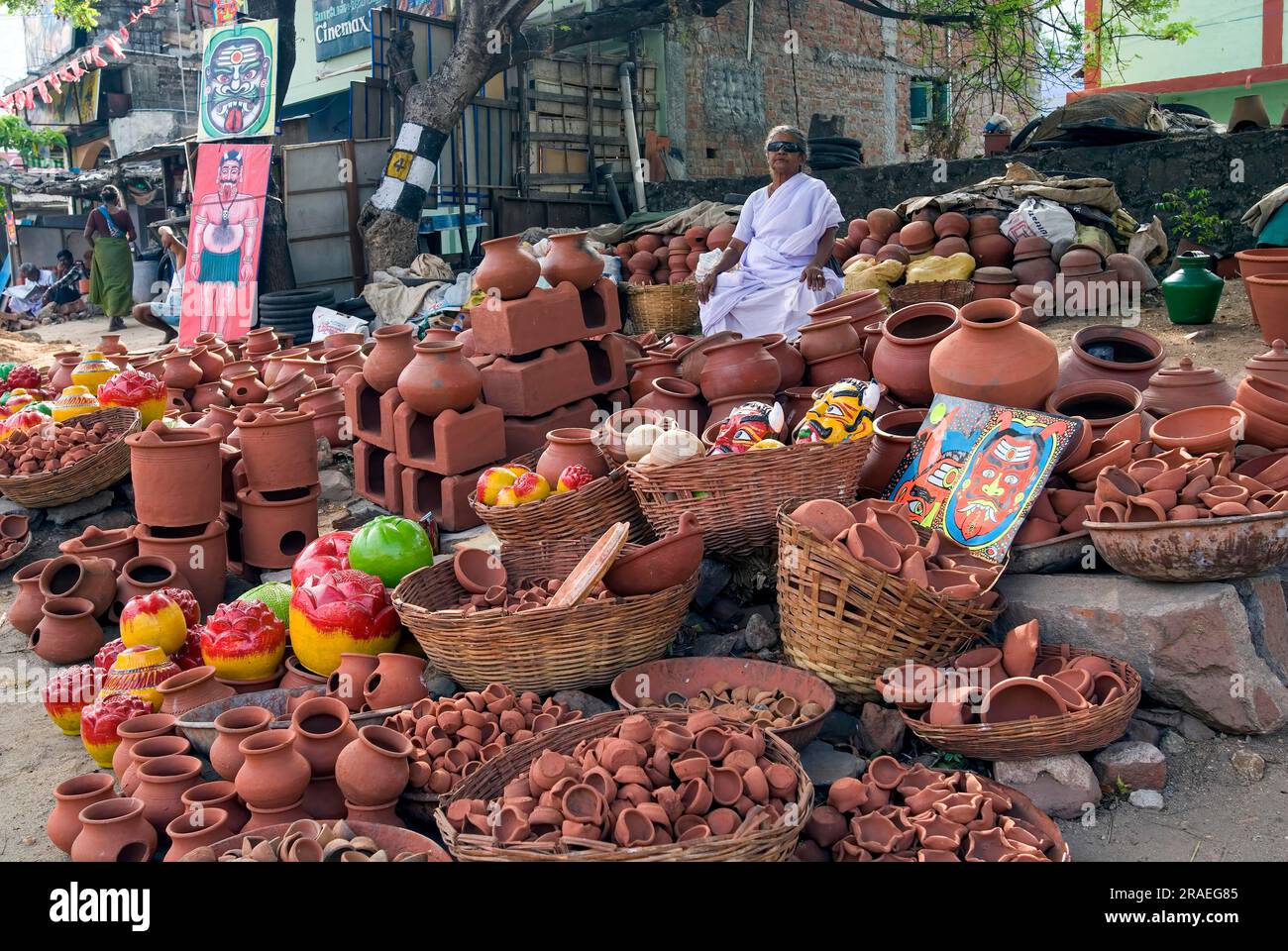 Pottery shop at Tiruppur Tirupur, Tamil Nadu, South India, India, Asia