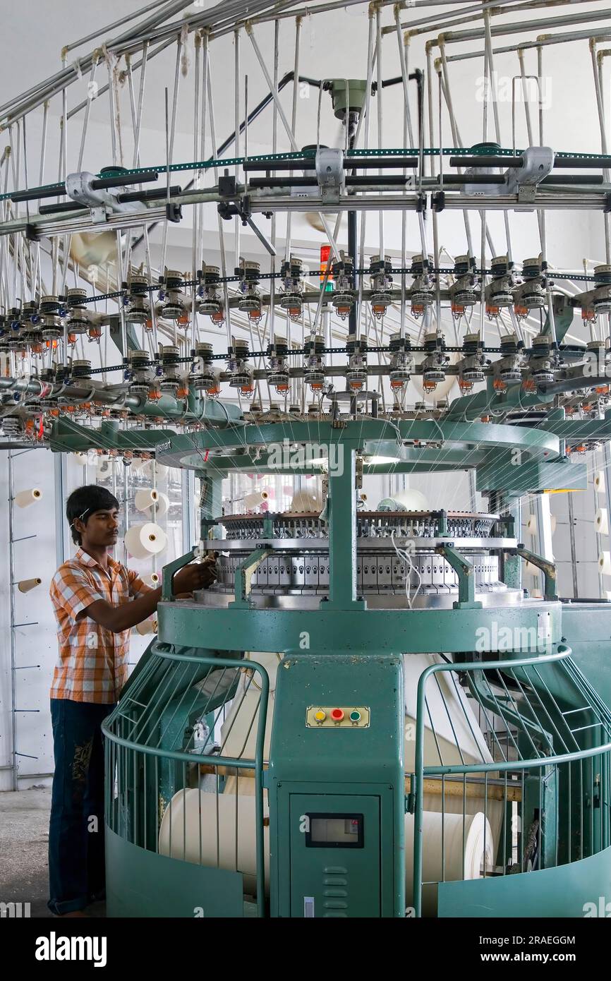Knitting in a garment industry, Tiruppur Tirupur, Tamil Nadu, South