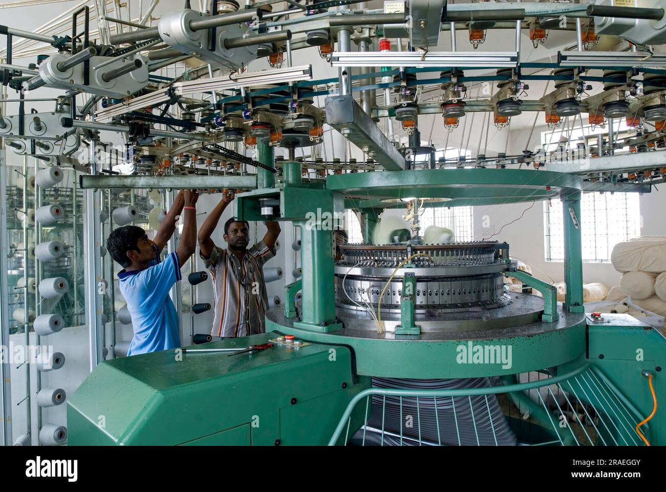 Knitting in a garment industry, Tiruppur Tirupur, Tamil Nadu, South